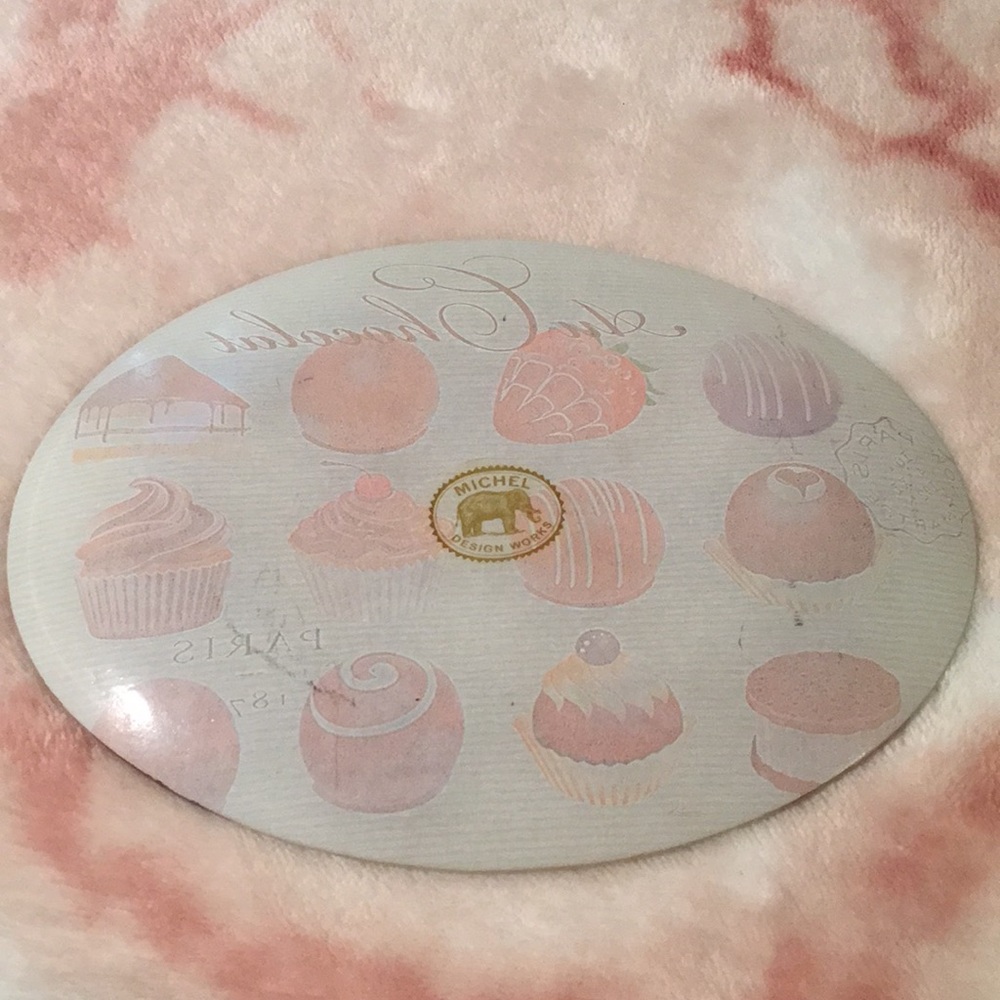Au Chocolat Oval Glass Trinket Soap Dish NWOT - Picture 5 of 10